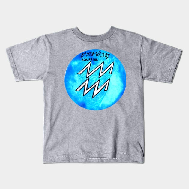 AQUARIUS Kids T-Shirt by tapirot